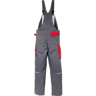 Fristads Kansas Arbeitshosen ICON Latzhose-Arbeitshose 100806 C 48 866 - Grau/Rot