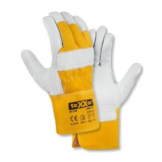 teXXor "HIMALAYA I"TOP-Rindvollleder-Handschuh, natur, Winter-/Moltonfutter, Doppelnähte, Kat.2 Größe 12