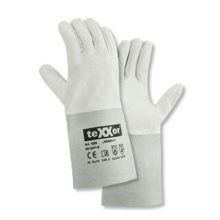 teXXor "ARGON II" Ziegen-/Schafnappa- Handschuh, 35 cm, Flügeldaumen, Kat.2 Größe 12