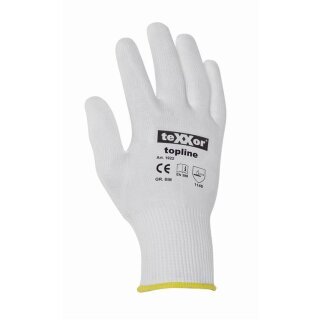 teXXor Nylon-Feinstrick-Handschuh, weiß, Kat. 2. verschiedene Größen