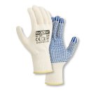 teXXor BW-/Nylon-Mittelstrick-Handschuh, einseitig blaue PVC-Noppen, Kat.2 Größe 10