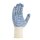teXXor BW-/Nylon-Mittelstrick-Handschuh, einseitig blaue PVC-Noppen, Kat.2 Größe 10