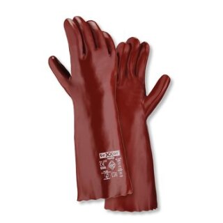 teXXor "teXXor topline" PVC-Handschuh, rotbraun, 27 cm, Kat.3 Größe 10