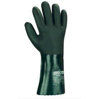 teXXor "teXXor topline" PVC-Handschuh, grün, gerauht, 27 cm, Kat.3 verschiedene Größen und verschiedene Längen