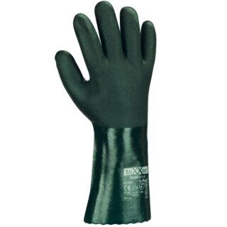 teXXor "teXXor topline" PVC-Handschuh, grün, Jerseyfutter, gerauht, 27 cm, Kat.3 verschiedene Größen und verschiedene Längen