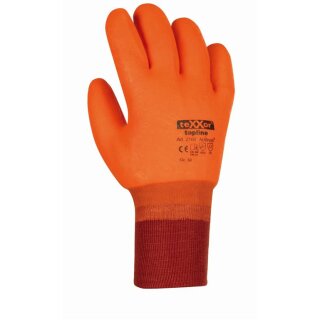 teXXor "teXXor topline"PVC-Handschuh,leuchtorange Jerseyfutter, Strickbund, Kat.2