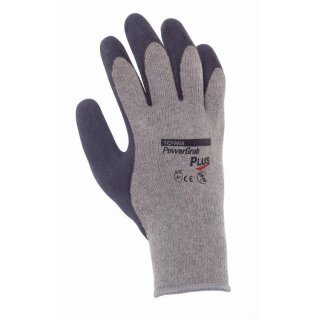 TOWA "PowerGrab Plus" BW-/Polyesterhandschuh, grau, Latexschaumbeschichtung, Kat.2 verschiedene Größen