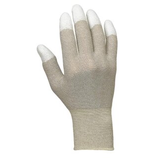 ATG ESD Nylon/Kupfer-Feinstrick- Handschuh, Fingerspitzen PU-Beschichtung verschiedene Größen
