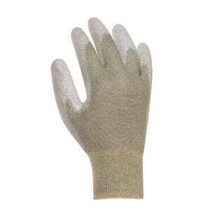 ATG ESD Nylon/Kupfer-Feinstrick- Handschuh, PU-Beschichtung Kat.2 verschiedene Größen