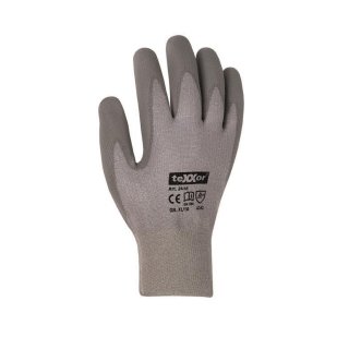 teXXor Schnittschutz-Strick-Handschuh, grau PU-Beschichtung, grau, Kat.2 verschiedene Größen