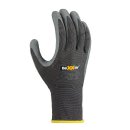teXXor Nylon-Feinstrick-Handschuh, Foam- Nitrilbeschichtung,grau, Kat.2 Größe 10