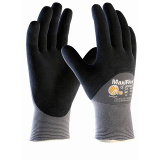 ATG MaxiFlex Ultimate Nylon-Handschuh. Nitril-beschichtet schwarz, Kat.2 verschiedene Größen
