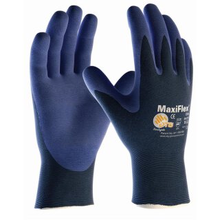 ATG "MaxiFlex Elite" Nylon-Handschuh, Foam-Nitrilbeschichtung, dunkelblau, Kat. 2 Größe 10