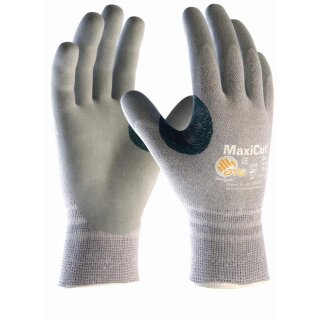ATG MaxiCut Dry Schnitt-Schutz-Glasfaser- Nylon-Handschuh, grau, Nitril- schaum-Beschichtung, Kat. 2 verschiedene Größen