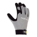 teXXor Kunstleder-Handschuh, schwarz, mit grauem Oberteil aus Nylon-Spandex- Gemisch, Klettververschluss am Handgelenk Größe 11