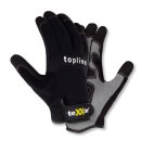 teXXor Kunstleder-Handschuh, grau, mit schw. Oberteil aus...