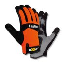 teXXor Kunstleder-Handschuh grau orange Oberteil...