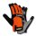 teXXor Kunstleder-Handschuh grau orange Oberteil Nylon-Spandex- Gemisch schwarze Innenhandverstärkung Klettverschluss vers. Größen