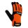 teXXor Kunstleder-Handschuh grau orange Oberteil Nylon-Spandex- Gemisch schwarze Innenhandverstärkung Klettverschluss vers. Größen