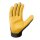 teXXor Hirschleder-Handschuh, gelb,schwarzes Oberteil Nylon-Spandex-Gemisch Klettverschluss am Handgelenk verschiedene Größen