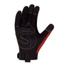 teXXor Kunstleder-Handschuh,schwarz,Oberteil rot aus Super-Airmesh-Gewebe, Innenhand m. abgepolstertem Belastungsbereich, Protektoren auf Handrücken, Klettverschl. Größe 7