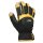 ATG Hirschleder-Handschuh, gelb, Oberteil gelb/schwarzes Nylon-Spandex-Gemisch, Gummi-Knöchelschutz verschiedene Größen