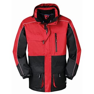 PROTECT WORKWEAR "DENVER" Wetterschutz-Jacke Farbe: rot/schwarz EN 343 verschiedene Größen