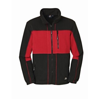 PROTECT WORKWEAR "DALLAS" Fleecejacke Farbe: rot/schwarz EN 14058 verschiedene Größen