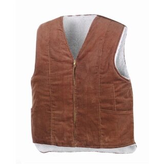 teXXor Cordwesten, braun, 100 % Baumwolle helles Acrylfutter