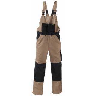 teXXor Latzhose, khaki/schwarz T/C Canvas 320gr. mit Cordura Besatz verschiedene Größen