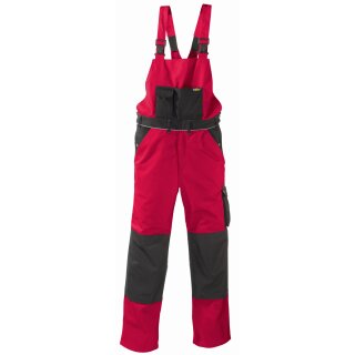 teXXor Latzhose, rot/schwarz T/C Canvas 320gr. mit Cordura Besatz verschiedene Größen