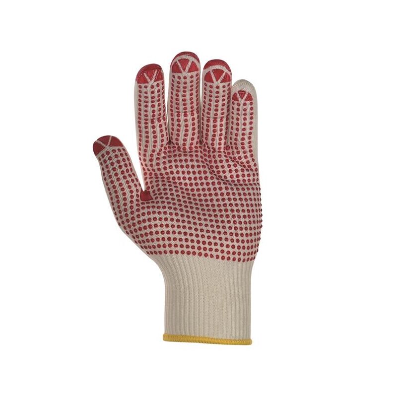 Strong Hand BW-/Nylon-Feinstrick-Handschuh, einseitig rote PVC-Noppen,  16,65