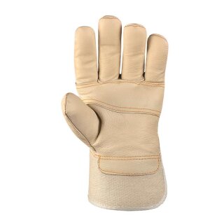 Strong Hand Möbelleder-Handschuh, gef., hell, "verstärkte" Innenh.  12er Pack
