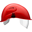 Voss Schutzhelm Visor Light mit integriertem Visier Rot