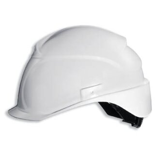 Uvex airwing B-S-WR Bauhelm mit kurzem Schild u. Drehradsystem  Weiß