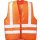 wicaTex Wica WILFRIED Warnweste mit Schulterreflex Orange Größe XL