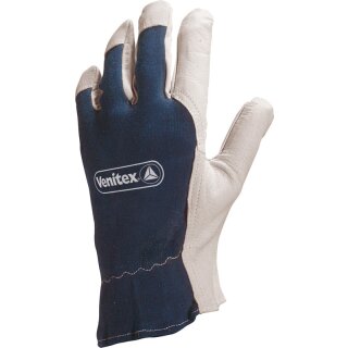 Venitex Ziegen-Lederhandschuh CT402BL mit Stoff-Handrücken Gr. 7