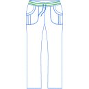 Leiber Damenhose weiss/petrol verschiedene Größen