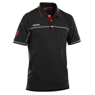 Blakläder Branded Poloshirt  Schwarz/Rot Größe L
