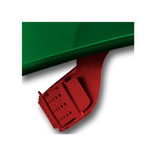 Rote Innenausstattung mit Pin-Lock/Steckverschluss
